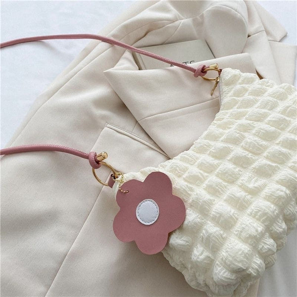 White Women Sling Bag Bloom