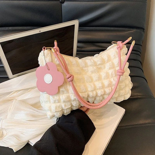 White Women Sling Bag Bloom