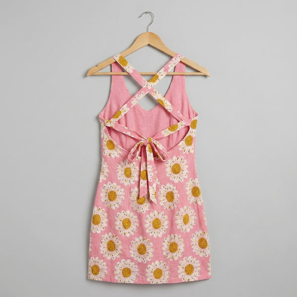 Daisy Cross Tie Back Kurti