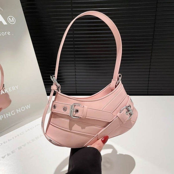 Pink Women Sling Bag Double belt edition