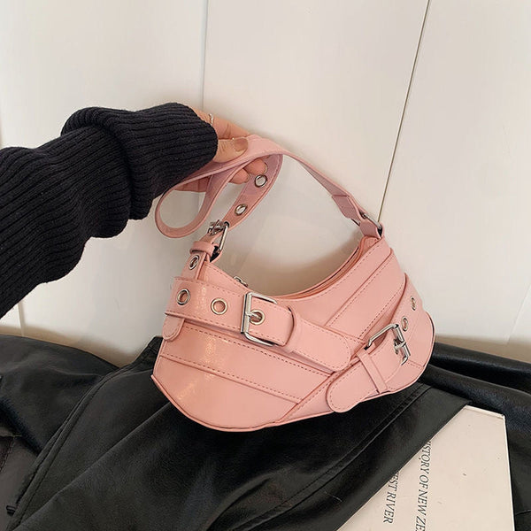 Pink Women Sling Bag Double belt edition