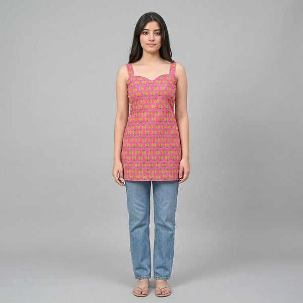 Phool Backless Double Laced Kurti